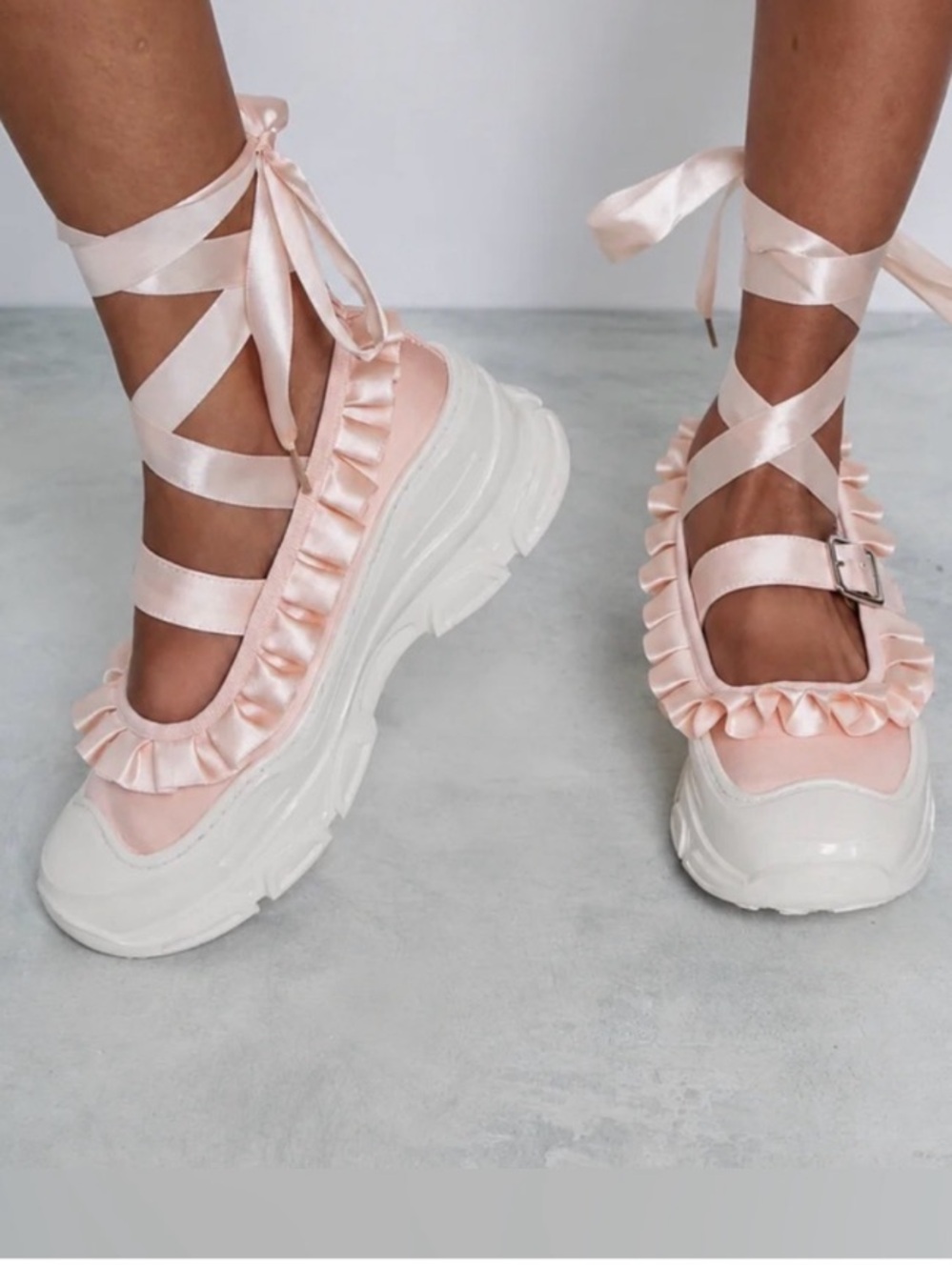 NIB Double Standard NYC Marie Jane Ballet Sneakers Pink EU 37 / US 7